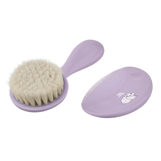 Pieptene-perie moale Roxy Kids din lână de oaie, Lavanda (RBH-003-V)