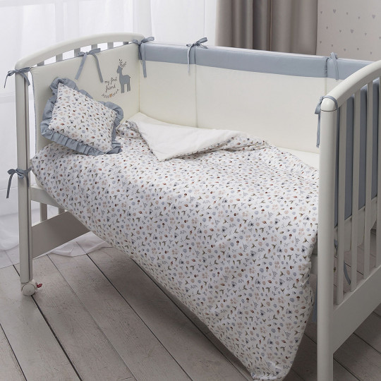 Lenjerie de pat pentru copii Perina Little Forest (LF7-01.4) Acvamarin