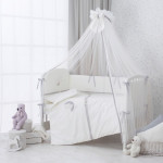 Lenjerie de pat pentru copii Perina Bonne nuit (BN3-01.2) Alb