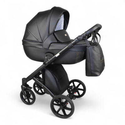 Carucior 2in1 Sojan Accord Piele (2010604) Negru+ Gri Inchis