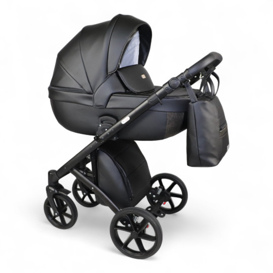 Carucior 2in1 Sojan Accord Piele (2010604) Negru+ Gri Inchis
