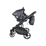 Carucior 3in1 Sojan Sibex Extra Piele (2010401) Negru