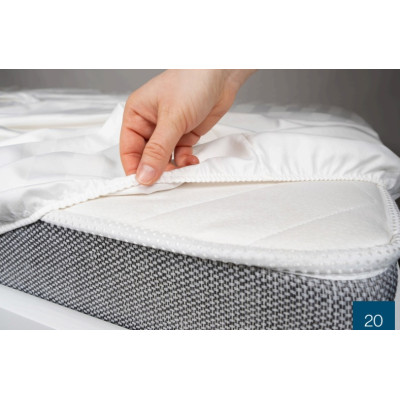 Cearsaf cu elastic JERSEY 160×80 cm Eucalyptus (MDJ-102) ecru