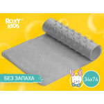 Covoras de baie din cauciuc anti-alunecare Roxy Kids 34x74cm, Gri (BM-3474-Grey)