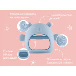 Dentitie din silicon pentru mana Roxy Kids „Bear”, Albastru (RST-003-B)