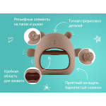 Dentitie din silicon pentru mana Roxy Kids „Bear”, Caramel (RST-003-C)