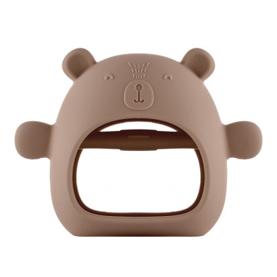 Dentitie din silicon pentru mana Roxy Kids „Bear”, Caramel (RST-003-C)