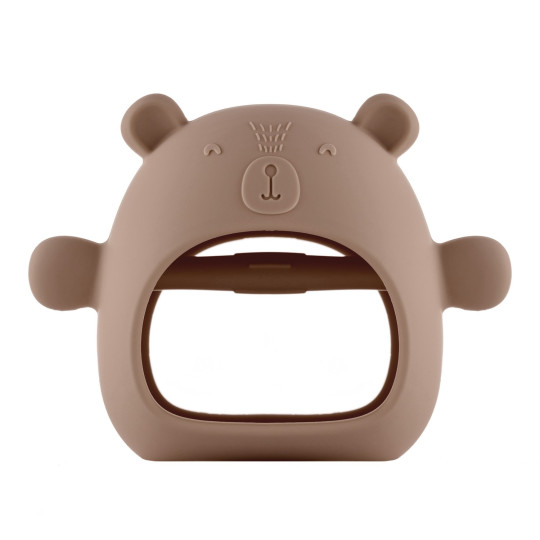 Dentitie din silicon pentru mana Roxy Kids „Bear”, Caramel (RST-003-C)