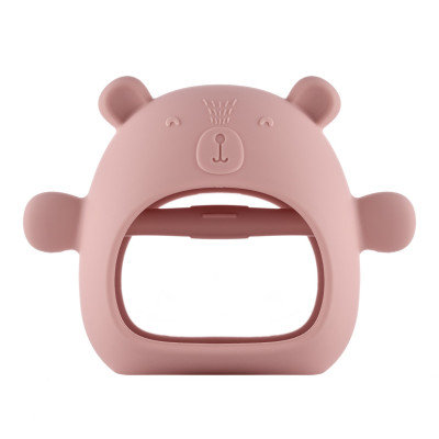 Dentitie din silicon pentru mana Roxy Kids „Bear”, Roz (RST-003-P)