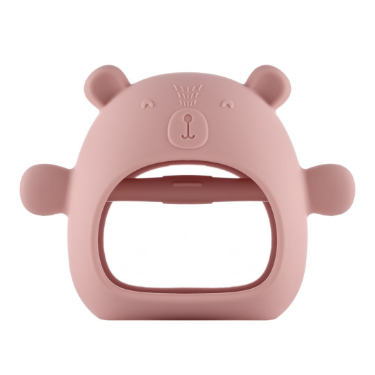 Dentitie din silicon pentru mana Roxy Kids „Bear”, Roz (RST-003-P)