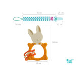 Inel gingival Roxy Kids „Bunny” cu lantisor (RBT-001MUSC) Mustar 