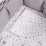Lenjerie de pat pentru copii Perina Fancy (F3-01.14) Elefanți violet
