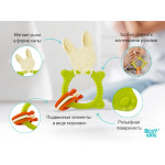 Inel gingival Roxy Kids „Bunny” cu lantisor (RBT-001GNSC) Verde