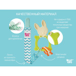 Inel gingival Roxy Kids „Bunny” cu lantisor (RBT-001GNSC) Verde