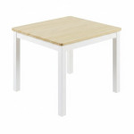 Masă din lemn Eucalyptus Karol (DS2-N03) Alb+Natural