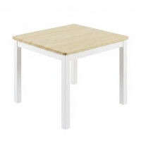 Masă din lemn Eucalyptus Karol (DS2-N03) Alb+Natural