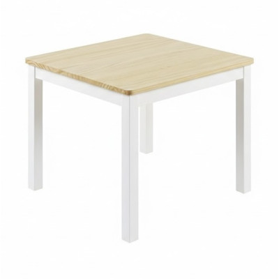 Masă din lemn Eucalyptus Karol (DS2-N03) Alb+Natural