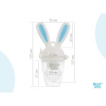 Nibler „Bunny Twist” Roxy Kids cu mecanism rotativ adaugare alimente, Albastru (RFN-005)