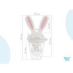 Nibler „Bunny Twist” Roxy Kids cu plasă de silicon, Roz (RFN-006)