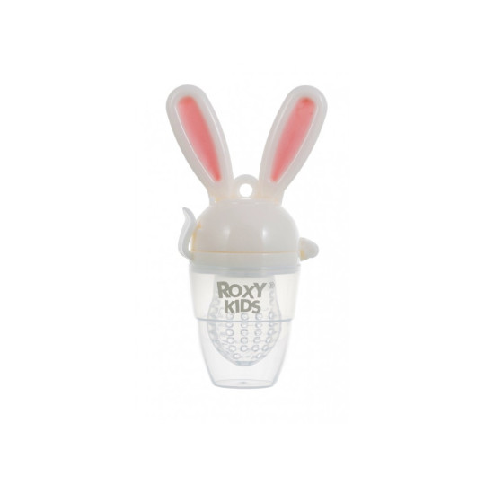 Nibler „Bunny Twist” Roxy Kids cu plasă de silicon, Roz (RFN-006)