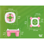 Oliță de călătorie Roxy Kids HandyPotty 3in1 (HP-255E) Roz+Violet 