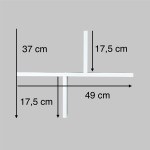 Organizator sertar pentru comoda60 Eucalyptus (DSK-0004) Alb (49x37cm)