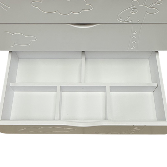 Organizator sertar pentru comoda80 Eucalyptus (DSK-0001) Alb (71x37cm)