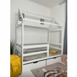 Pat Goydalka TERRY cu sertar (1B810-1) Alb 160x80cm