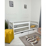 Pat Goydalka TERRY cu sertar (1B810-1) Alb 160x80cm