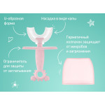 Periuta-masaj de dinti pentru copii Roxy Kids „Crab”, Roz (RTM-005-P)