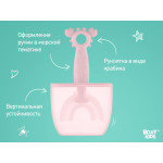 Periuta-masaj de dinti pentru copii Roxy Kids „Crab”, Roz (RTM-005-P)