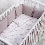 Protecție pentru patuț Perina Soft Cotton (CK1/4-05.8) Mokko