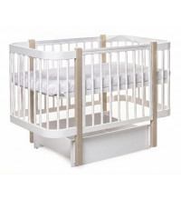 Pătuţ Eucalyptus Karol Plus Longitudinal (DS-905) Alb+Cappuccino