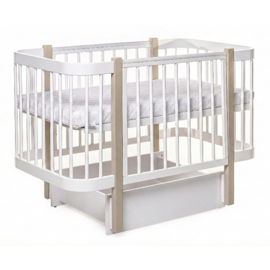 Pătuţ Eucalyptus Karol Plus Longitudinal (DS-905) Alb+Cappuccino