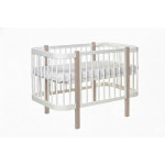 Pătuţ Eucalyptus Karol Premium Longitudinal (DS-9051) Alb+Cappuccino