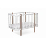 Pătuţ Eucalyptus Karol Premium Longitudinal (DS-9051) Alb+Cappuccino