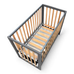 Pătuţ Eucalyptus Mia Elite Premium Transversal (DS-E406) Grafit+Natural