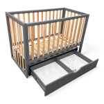 Pătuţ Eucalyptus Mia Elite Premium Transversal (DS-E406) Grafit+Natural