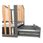 Pătuţ Eucalyptus Mia Elite Premium Transversal (DS-E406) Grafit+Natural