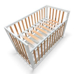 Pătuţ Eucalyptus Mia Premium Elite Transversal (DS-406) Alb+Natural