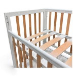 Pătuţ Eucalyptus Mia Premium Elite Transversal (DS-406) Alb+Natural