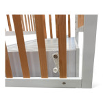 Pătuţ Eucalyptus Mia Premium Elite Transversal (DS-406) Alb+Natural