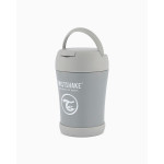 Recipient termic din otel inoxidabil Twistshake pentru alimente cu lingurita 350ml  (78751) Gri