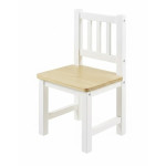 Scaun din lemn Eucalyptus Karol (DS2-S03) Alb+Natural