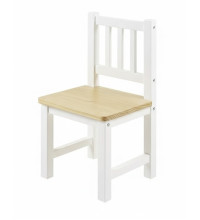Scaun din lemn Eucalyptus Karol (DS2-S03) Alb+Natural