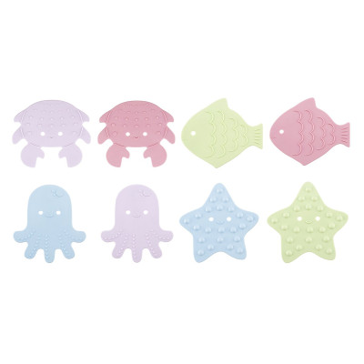 Set de mini-covorase anti-alunicare Roxy Kids „Sea Animals”, 8 buc. (RBM-008-SA) Soft colors