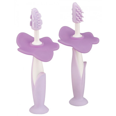 Set periuță de dinți+perie de masaj Roxy-Kids (RTB-004) Violet