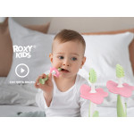 Set periuță de dinți+perie de masaj Roxy-Kids (RTB-006) Verde Deschis 