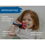 Set periuțe de dinți Roxy Kids „Pinguin” 2 buc. (RTB-011-RB) Rosu+Albastru