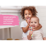 Set periuțe de dinți Roxy Kids „Smiley” 2 buc. (RTB-013-PP) Roz+Verde